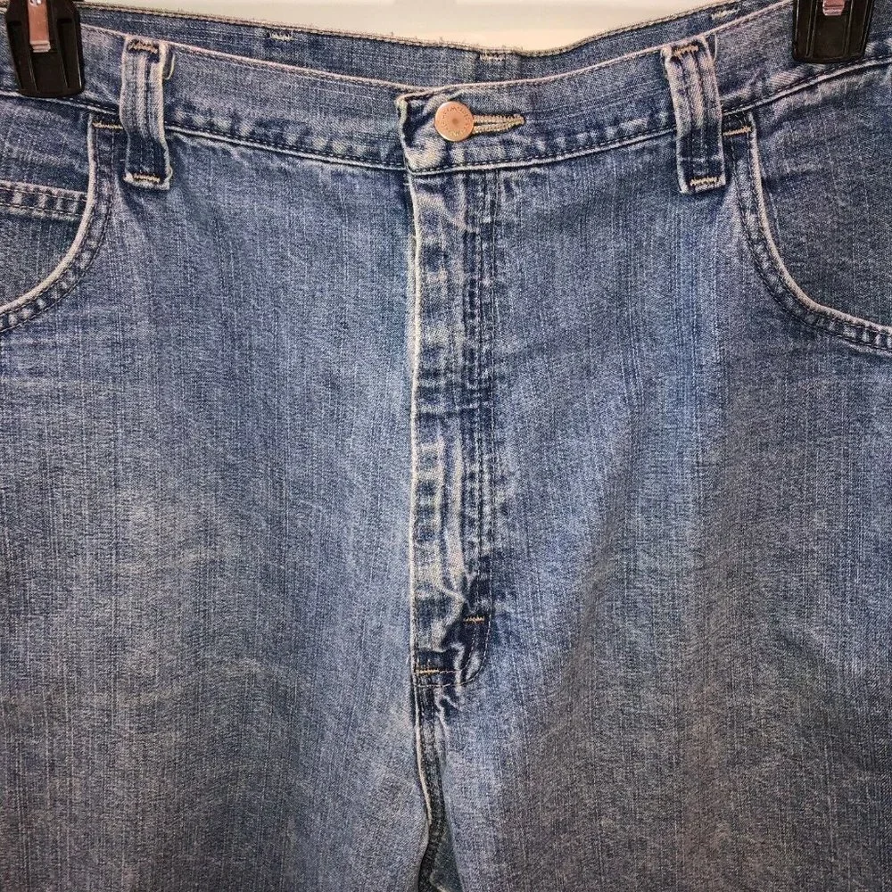 Wrangler Mens Size 40 Blue Denim Jean Carpenter Shorts with Hammer Loop Pockets